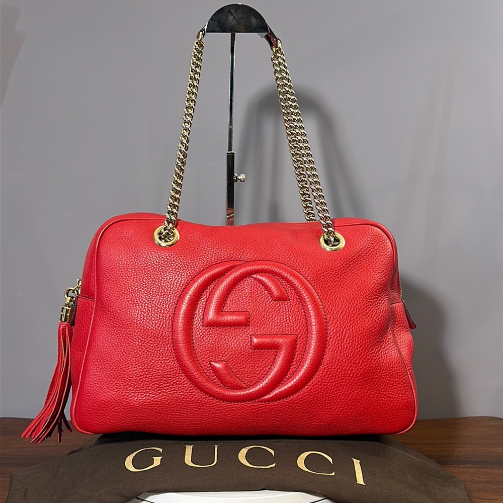 Gucci pebbled calfskin Soho Bowler